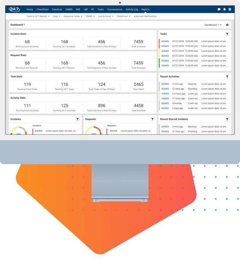 Screenshot of unified report interface