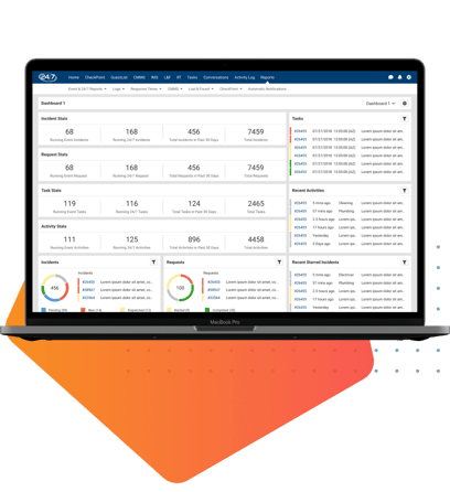 Screenshot of unified report interface