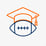 Football Grad Cap Icon