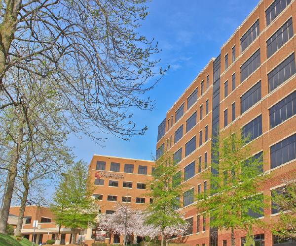 Williamson Medical Center building with trees